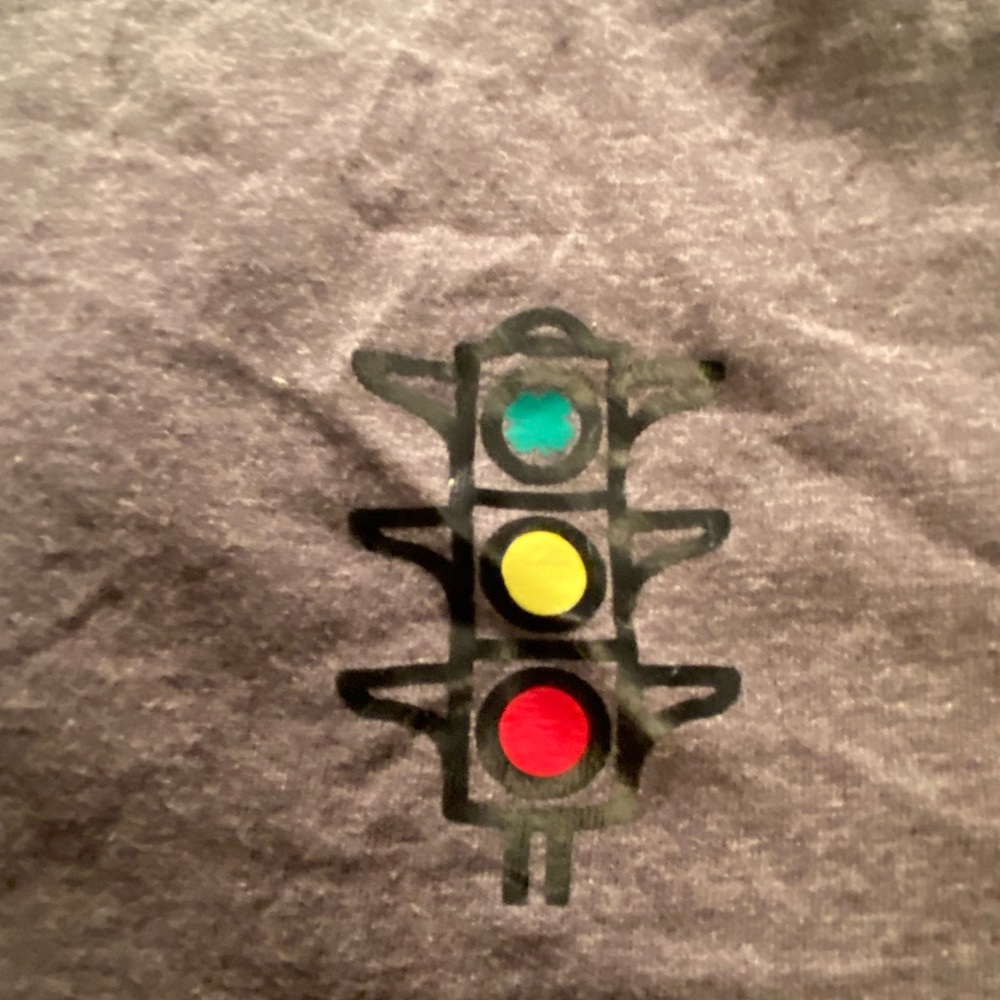 George Gray Short Sleeve Tee with Traffic Light Graphic